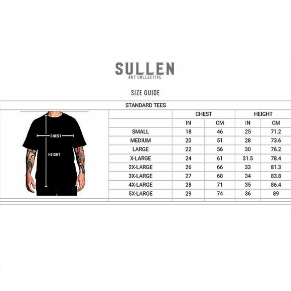 Sullen Shattered SCM3639 Standard Short Sleeve Graphic Tattoo T-shirt For Men - Picture 9 of 9